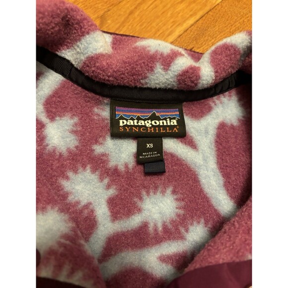 Patagonia Synchilla Joshua Tree Purple Pink Snap-T Fleece Pullover Size XS - Picture 7 of 14